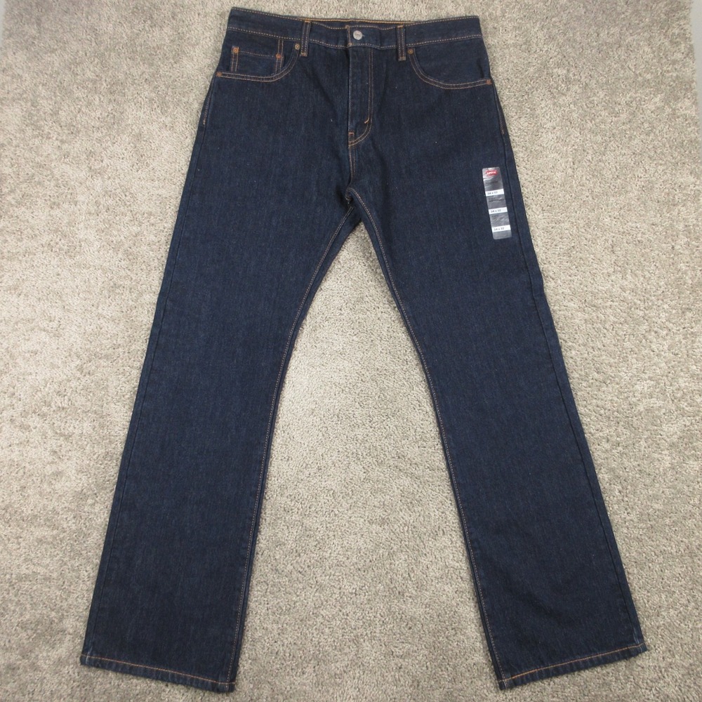 Levis Jeans Mens 34x32 Blue 517 Slim Bootcut Western Cowboy Rodeo Denim Pants